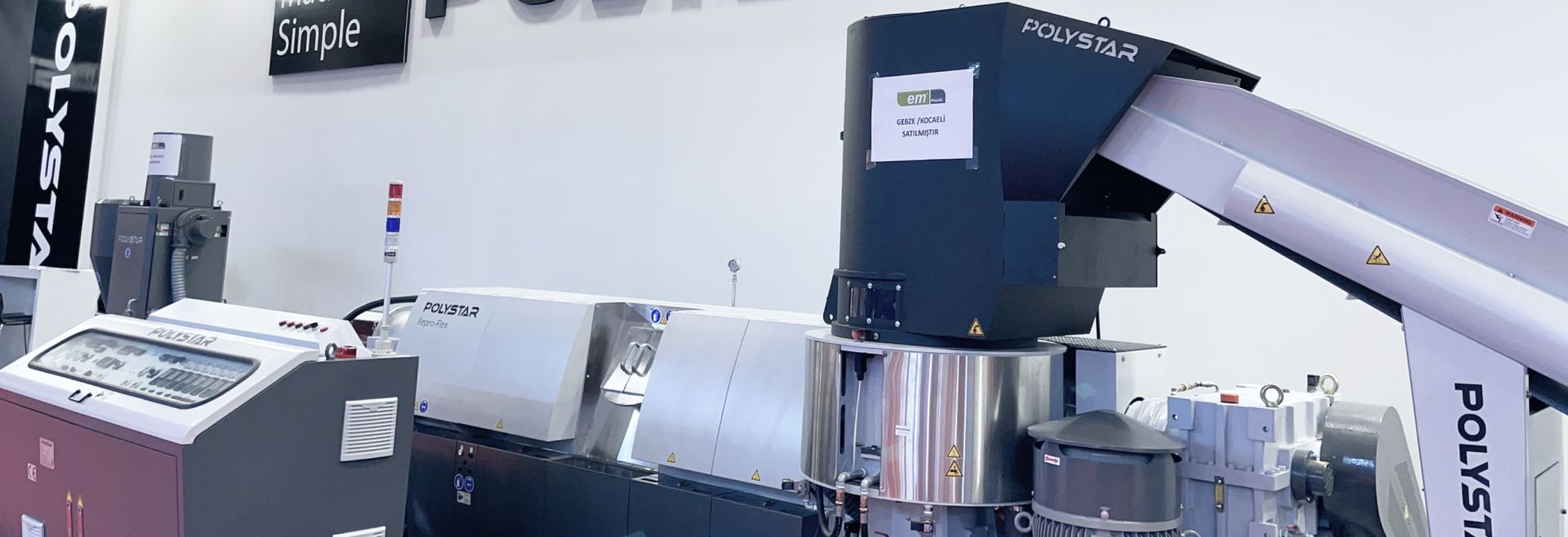 POLYSTAR recycling pelletizer commissioned at EM Plastik after Plast Eurasia Exhibition